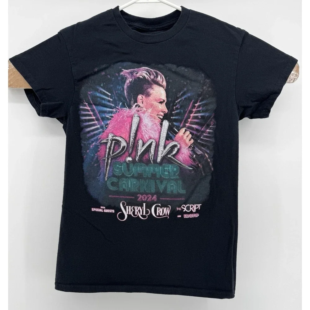 Pink Summer Carnival 2024 Tour T-Shirt Official Concert Black Medium Band Tee‎